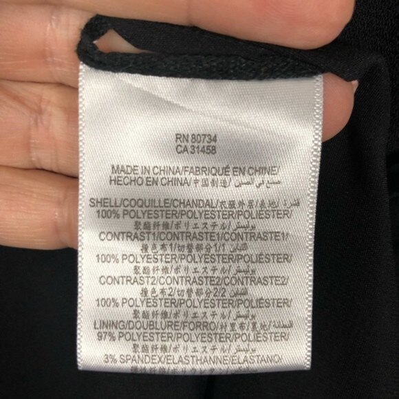 BCBGMaxazria Angeline Black Crepe Cocktail  Sheath Dress Medium - Picture 8 of 9